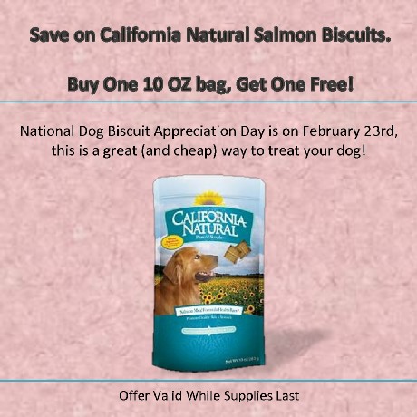 California Natural Salmon Biscuit Sale