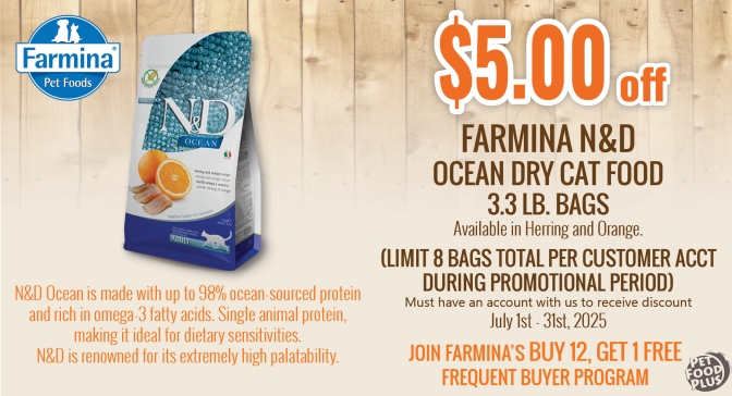 farmina n&d ocean cat july