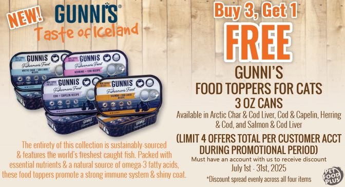 gunnis cat food july