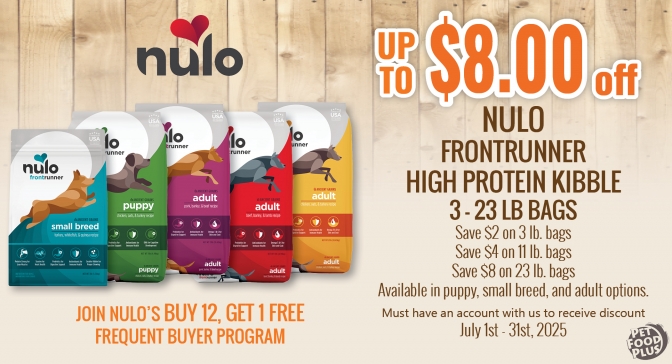 nulo dry dog food july